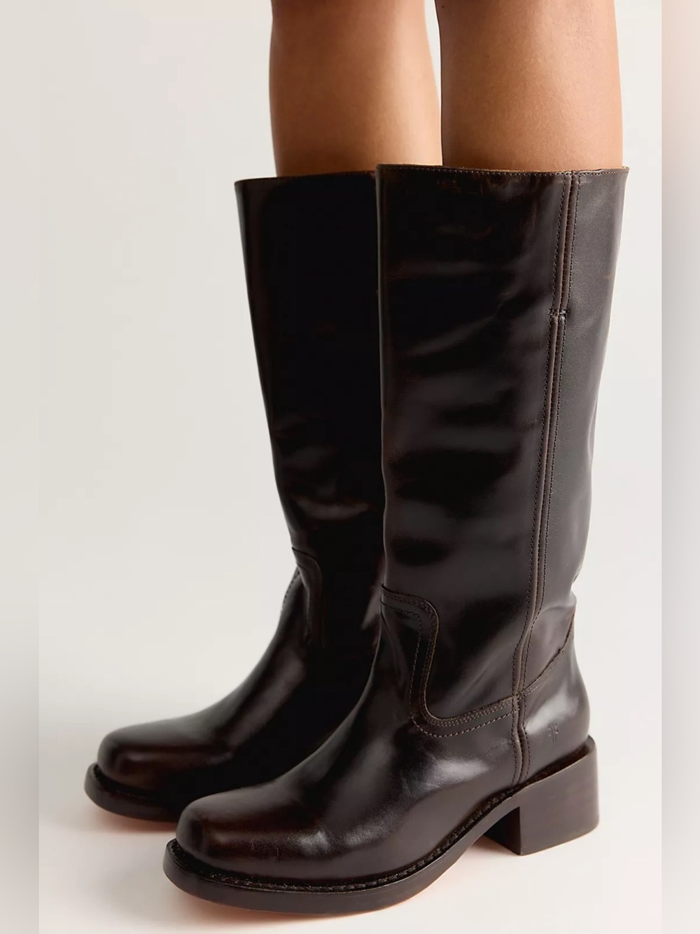 NEW FRYE CAMPUS 14L Tall Genuine Leather Boots in Bourbon Sz: 8.5